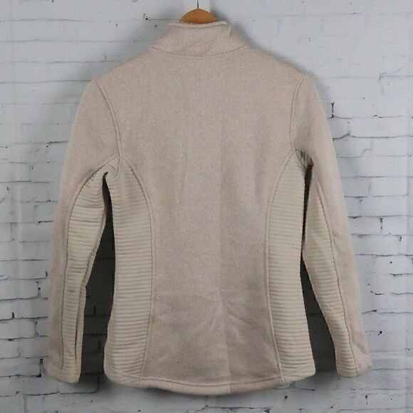 TIME AND TRU TAN OATMEAL HEATHER ZIP UP FLEECE JACKET WITH POCKETS SIZE XS - Picture 9 of 9